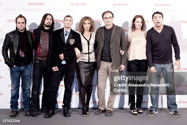 Alessandro Deidda and Francesco Sarcina from the band Le Vibrazionia, actor Fulvio Forti, actress Valeria Golino, director Valerio Jalongo, actress...