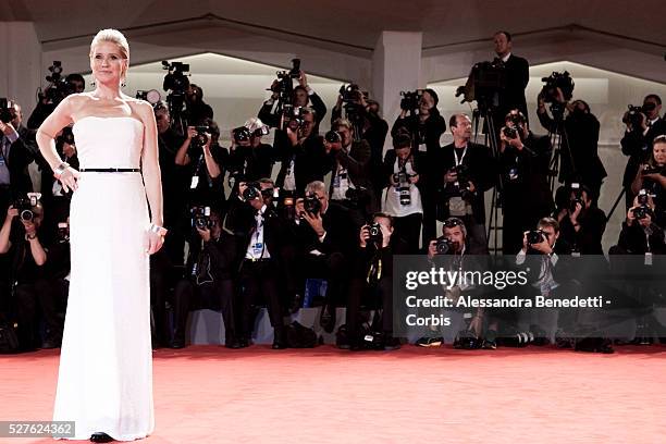 Susanne Bier, Pierce Brosnan and Trine Dyrholm attend the premiere of movie Love is all you need , presentde in competition at the 69th Venice Film...