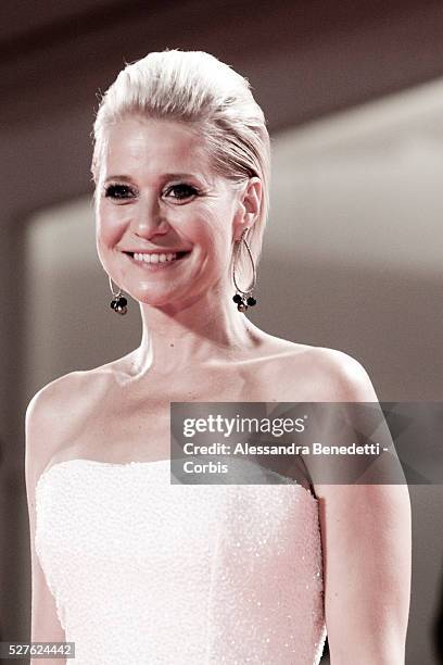 Trine Dyrholm attends the premiere of movie Love is all you need , presentde in competition at the 69th Venice Film Festival