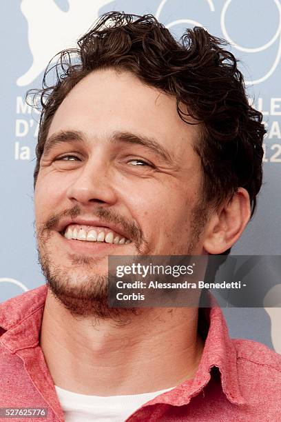 James Franco attends the photocall of movie Spring Breakers presented in competition at the 69th Venice Film Festival.