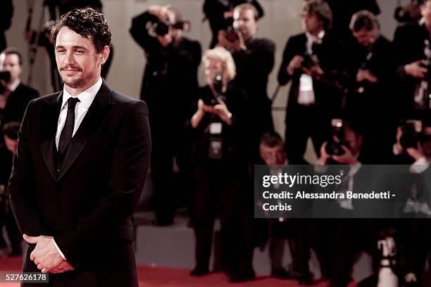 James Franco attend the premiere of movie Spring Breakers presented in competition at the 69th Venice Film Festival.