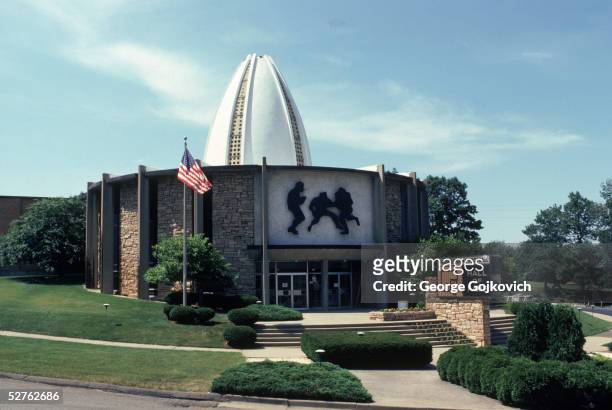 General exterior view of the Professional Football Hall of Fame in Canton, Ohio.