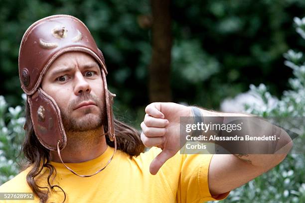 Chris Pontius attends the photocall of movie Jackass 3D in Rome.