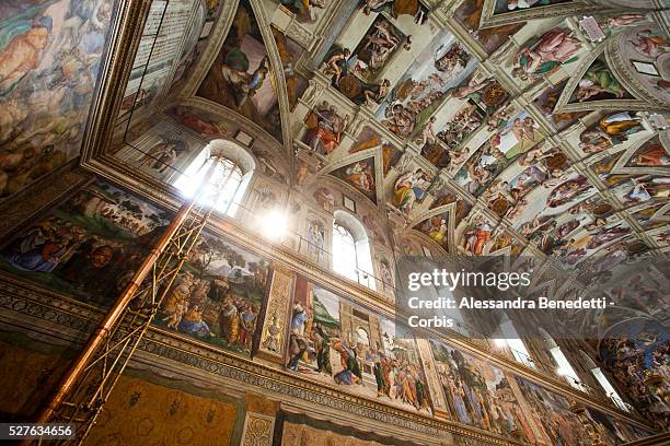 Preparations ahead of the Conclave to elect the new Pope at the Sistine Chapel at the Vatican.