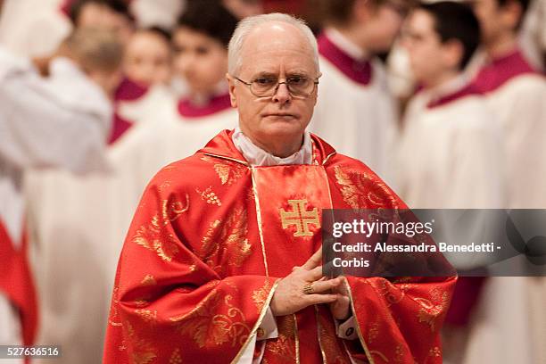 Cardinal Odilo Schrerer attends the Pro Eligendo Pontifice Mass at St. Peter's Basilica at the Vatican ahed of the beginning of the Conclave where...
