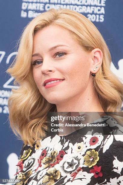 Actress Elisabeth Banks and member of Jury of the Official Section Poses during a photocall during the 72nd International Venice Flim Festival