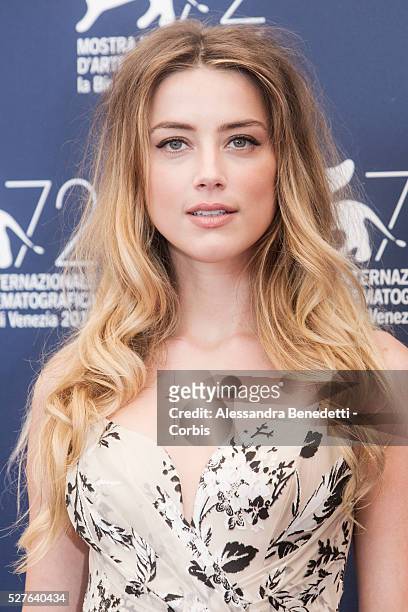 Amber Heard attends the photocall of movie The Danish Girl, presented in compettition during the 72nd International Venice Film Festival.