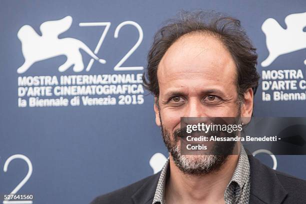 Luca Guadagnino attends the photocall of movie Abigger Splash, presented in competition during the 72nd International Venice Film Festival.