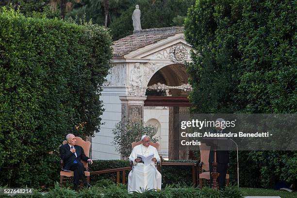 Pope Francis Meets Israeli President Shimon Peres, Palestinian President Mahmoud Abbas And Patriarch Bartholomaios I To Pray For Peace at the Vatican...