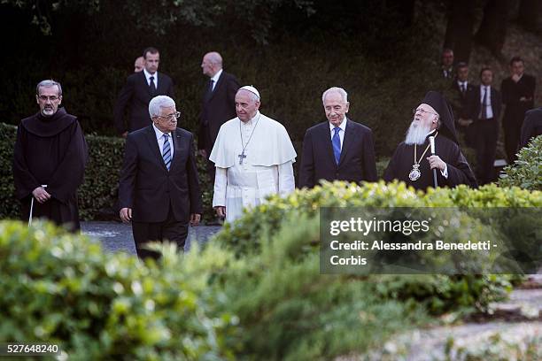 Pope Francis Meets Israeli President Shimon Peres, Palestinian President Mahmoud Abbas And Patriarch Bartholomaios I To Pray For Peace at the Vatican...