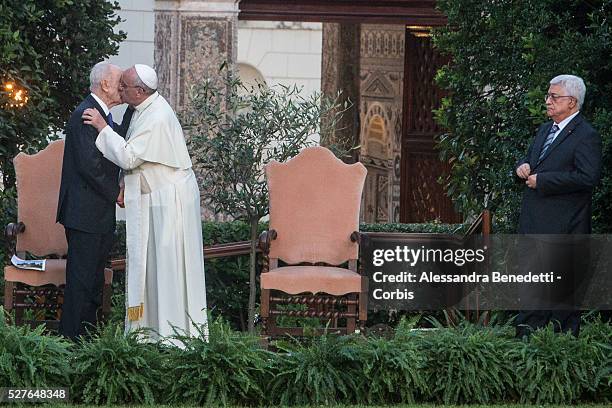 Pope Francis Meets Israeli President Shimon Peres, Palestinian President Mahmoud Abbas And Patriarch Bartholomaios I To Pray For Peace at the Vatican...