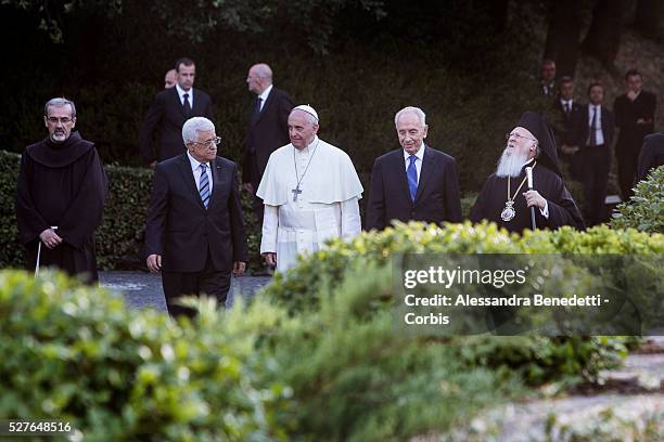 Pope Francis Meets Israeli President Shimon Peres, Palestinian President Mahmoud Abbas And Patriarch Bartholomaios I To Pray For Peace at the Vatican...