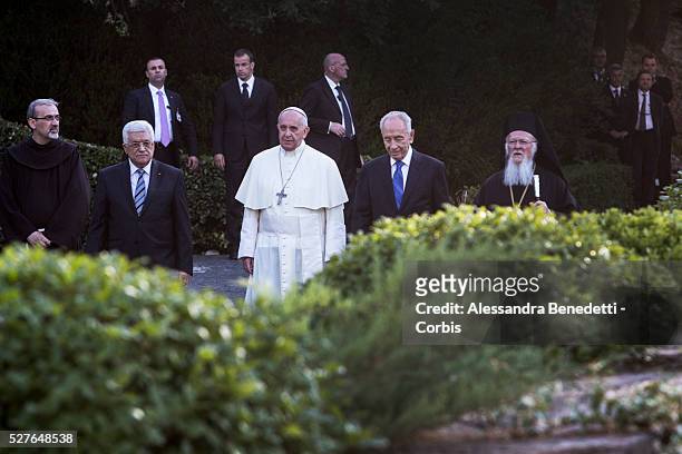 Pope Francis Meets Israeli President Shimon Peres, Palestinian President Mahmoud Abbas And Patriarch Bartholomaios I To Pray For Peace at the Vatican...