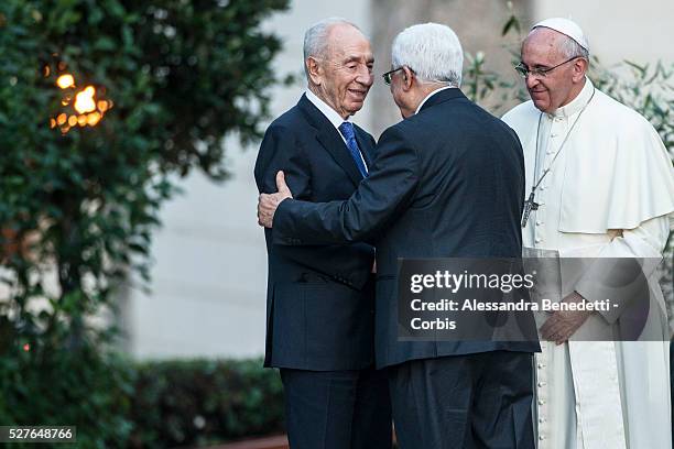 Pope Francis Meets Israeli President Shimon Peres, Palestinian President Mahmoud Abbas And Patriarch Bartholomaios I To Pray For Peace at the Vatican...