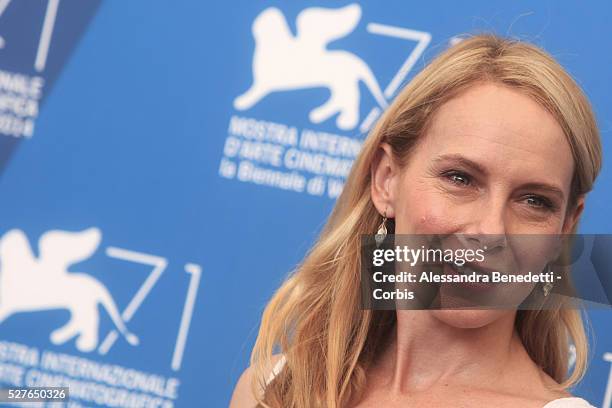 Amy Ryan attends the photocall of movie Birdman, presented in competition at the 71st International Venice FIlm Festival