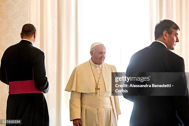 Pope Francis Meets Latvian President Dalia Grybauskaite at the Vatican.