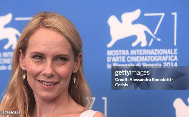 Amy Ryan attends the photocall of movie Birdman, presented in competition at the 71st International Venice FIlm Festival