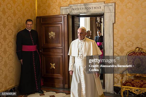 Pope Francis Meets Latvian President Dalia Grybauskaite at the Vatican.