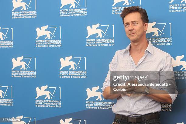 Edward Norton attends the photocall of movie Birdman, presented in competition at the 71st International Venice FIlm Festival