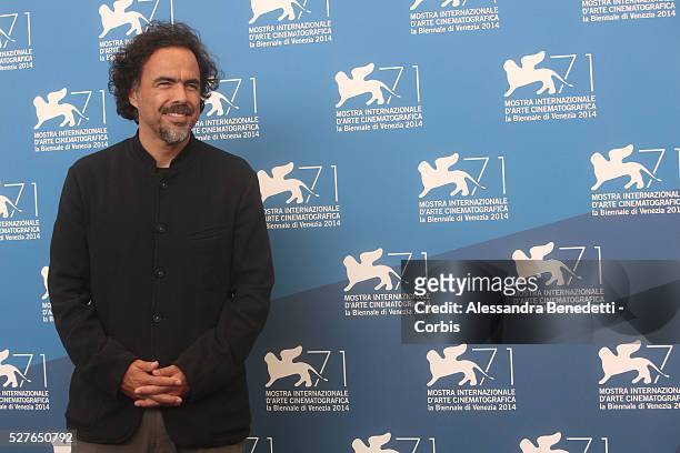 Alejandro Inarritu attends the photocall of movie Birdman, presented in competition at the 71st International Venice FIlm Festival