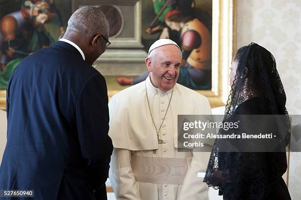 Pope Francis meets Governor-General of Antigua and Barbuda Rodney WILLIAMS at the Vatican.