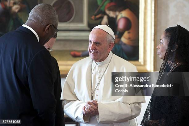 Pope Francis meets Governor-General of Antigua and Barbuda Rodney WILLIAMS at the Vatican.