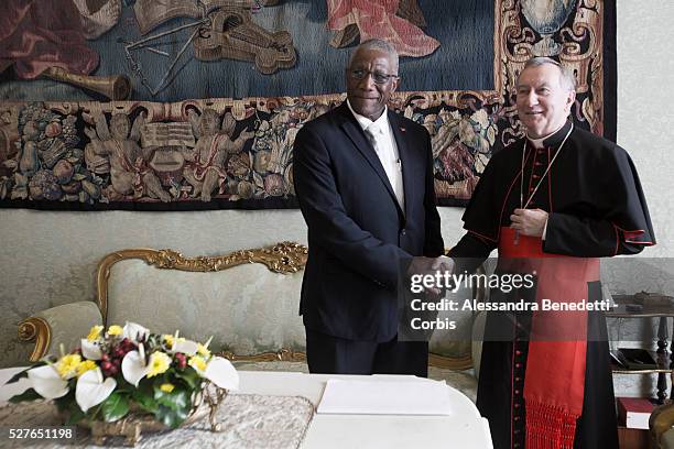 Pope Francis meets Governor-General of Antigua and Barbuda Rodney WILLIAMS at the Vatican.