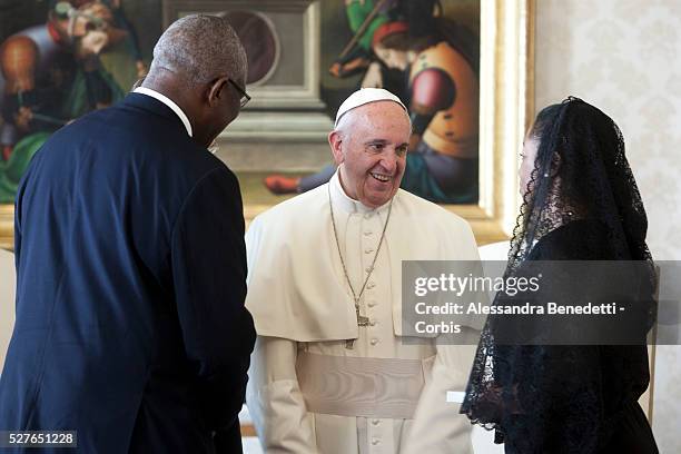 Pope Francis meets Governor-General of Antigua and Barbuda Rodney WILLIAMS at the Vatican.