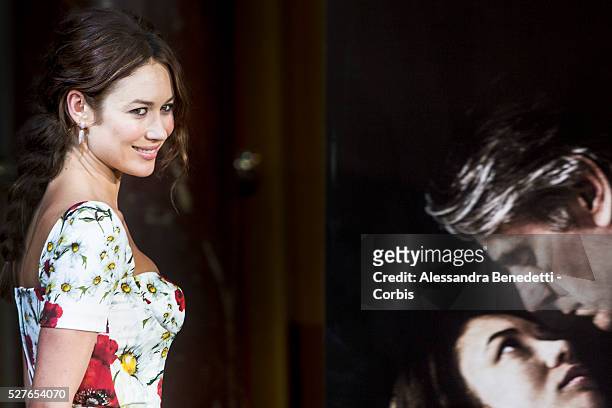 Olga Kurylenko attends the photocall of movie "Corrispondence", La corrispondenza" in Rome.