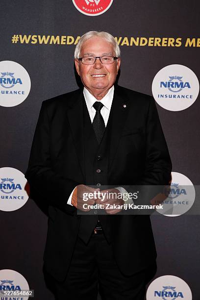 Les Murray arrives during the 2016 Western Sydney Wanderers Awards at Qudos Bank Arena on May 3, 2016 in Sydney, Australia.