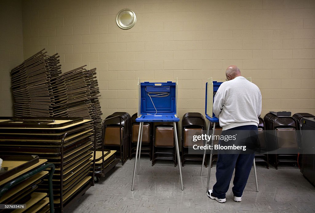 Voters Cast Their Ballots In The Indiana Presidential Primary Election