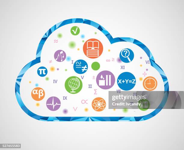 cloud computing - different clocks stock illustrations