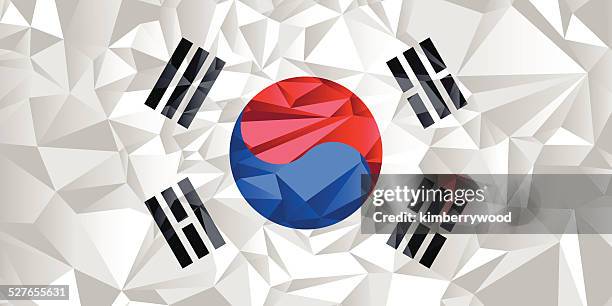 bildbanksillustrationer, clip art samt tecknat material och ikoner med south korea flag - south korea