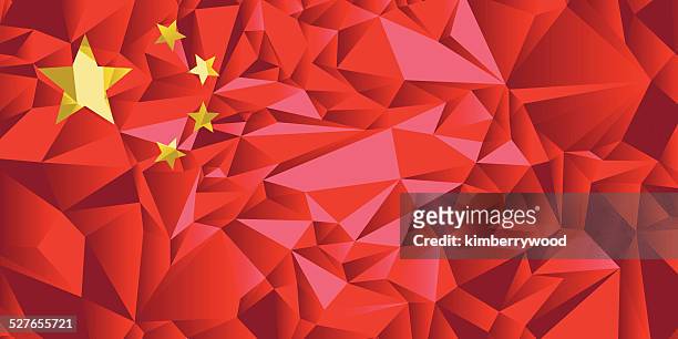 chinesische flagge - east asian culture stock-grafiken, -clipart, -cartoons und -symbole
