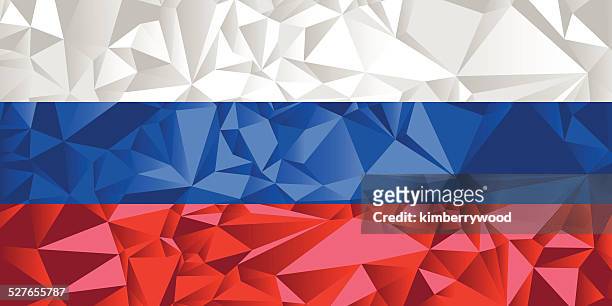 stockillustraties, clipart, cartoons en iconen met russia flag - triangel