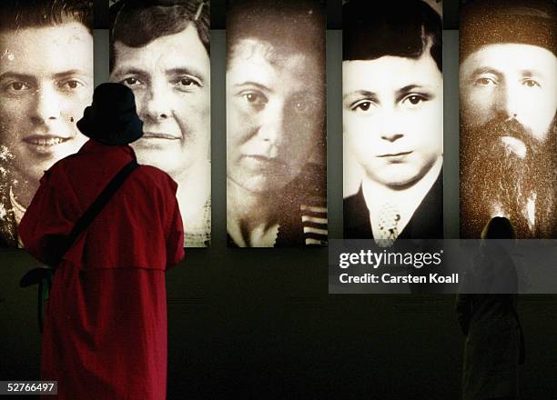 Journalists visit the information center of the Holocaust Memorial to the Murdered Jews of Europe on May 6, 2005 in Berlin, Germany. Sixty years...