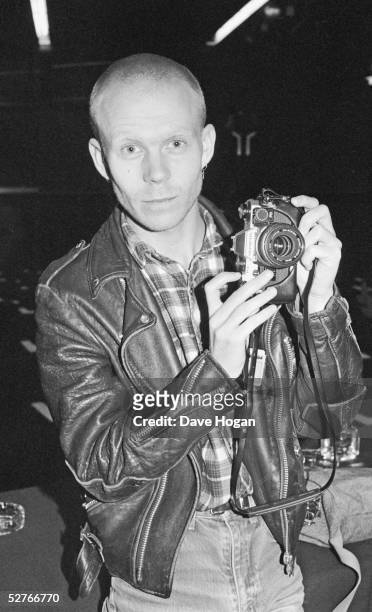 Keyboard player Vince Clarke at the Midem music trade fair in Cannes, 1984. Formerly of Depeche Mode and English electropop duo Yazoo, Clarke later...