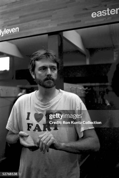 Pitcher Bert Blyleven of the Cleveland Indians in the clubhouse following the final game of the season on September 30, 1984 against the Minnesota...