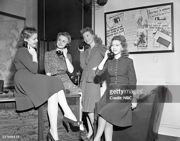 Pictured: Miss WEAF Katherine Donaldson, Evelyn Clark, Phyllis Creore, Gloria Dean --