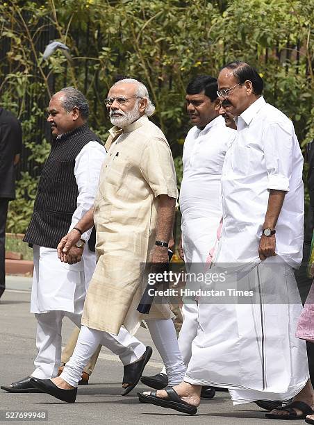 Prime Minister Narendra Modi , Union Parliamentary Affairs Minister M. Venkaiah Naidu , Union Minister of Mines, Steel, Labour and Employment...