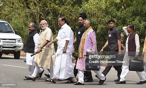 Prime Minister Narendra Modi , Union Parliamentary Affairs Minister M. Venkaiah Naidu , Union Minister of Mines, Steel, Labour and Employment...