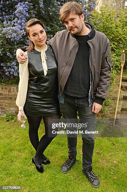 Gizzi Erskine and Jamie Reynolds attend the launch of chef Sophie Michell's new book "Chef On A Diet' at 3 Vincent Square on May 3, 2016 in London,...