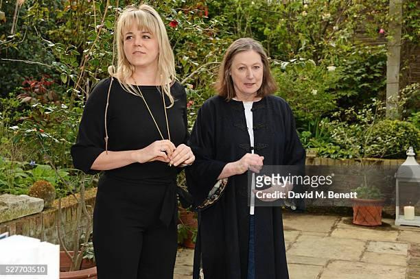 Sophie Michell and Kyle Cathie speak at the launch of chef Sophie Michell's new book "Chef On A Diet' at 3 Vincent Square on May 3, 2016 in London,...