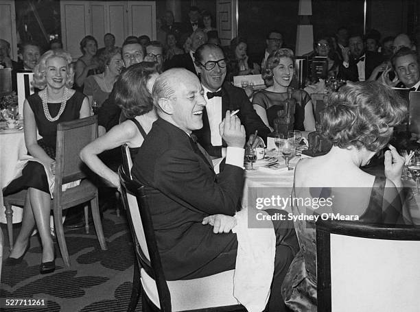 The audience at the Evening Standard theatre awards during a performance by comedian Frankie Howerd, London, 24th January 1961. Among the audience...