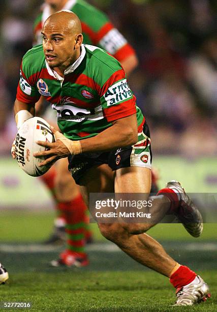 Shannon Hegarty of the Rabbitohs in action during the round nine NRL match between the St George-Illawarra Dragons and the South Sydney Rabbitohs...