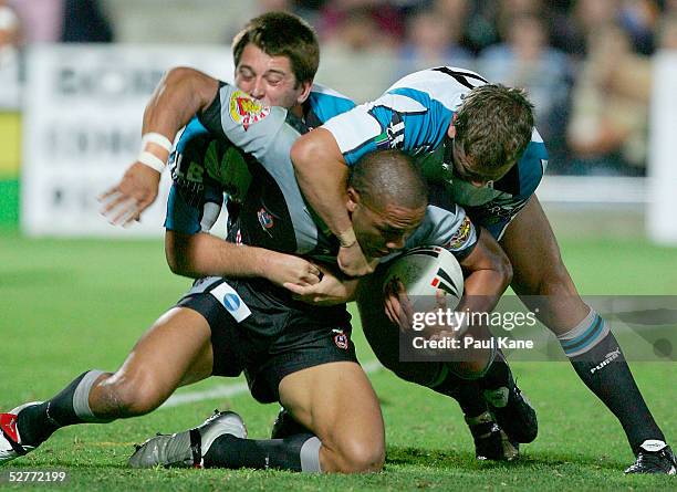 Clinton Toopi of the Warriors in action during the round nine NRL match between the Cronulla-Sutherland Sharks and the New Zealand Warriors at...