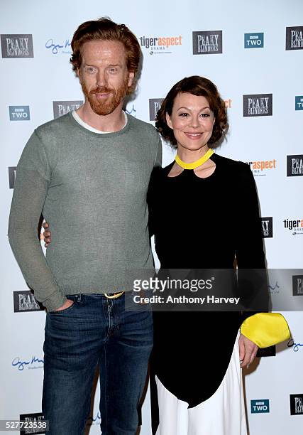 Damian Lewis and Helen McCrory attend the Premiere of BBC Two's drama "Peaky Blinders" episode one, series three at BFI Southbank on May 3, 2016 in...