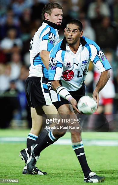 David Peachey of the Sharks in action during the round nine NRL match between the Cronulla-Sutherland Sharks and the New Zealand Warriors at Members...