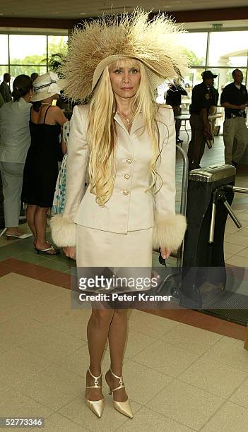 Reality television personality Victoria Gotti arrives at the 131st Kentucky Derby at Churchill Downs racetrack on May 7, 2005 in Louisville, Kentucky.