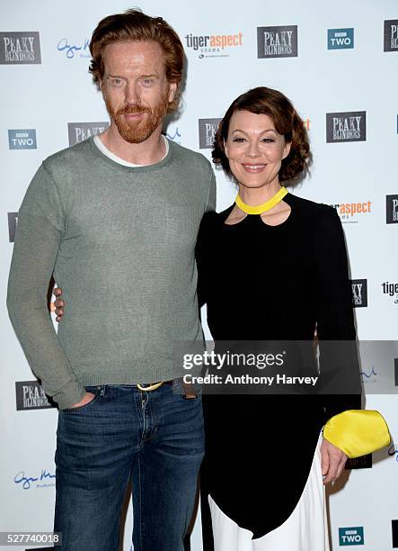 Damian Lewis and Helen McCrory attend the Premiere of BBC Two's drama "Peaky Blinders" episode one, series three at BFI Southbank on May 3, 2016 in...